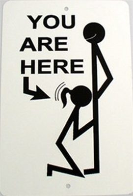 Our YOU ARE HERE! sign is one of many themed signs that we stock. 